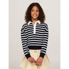 TOMMY HILFIGER - Polerón Amplio A Rayas Multicolor