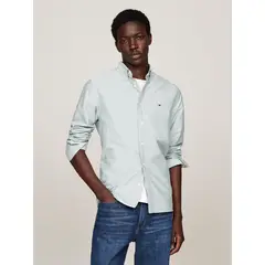 TOMMY HILFIGER - Camisa Oxford Heritage Regular Fit Verde