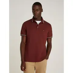 TOMMY HILFIGER - Polo Con Ribetes Tipped Slim Fit Burdeo