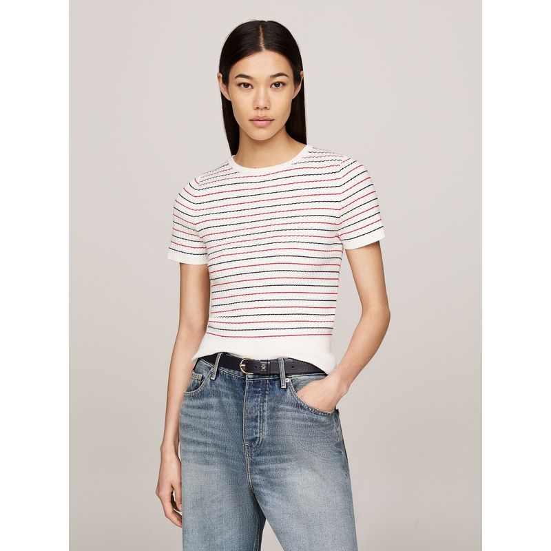 TOMMY HILFIGER - Sweater Diseño A Rayas Slim Fit Multicolor Tommy Hilfiger