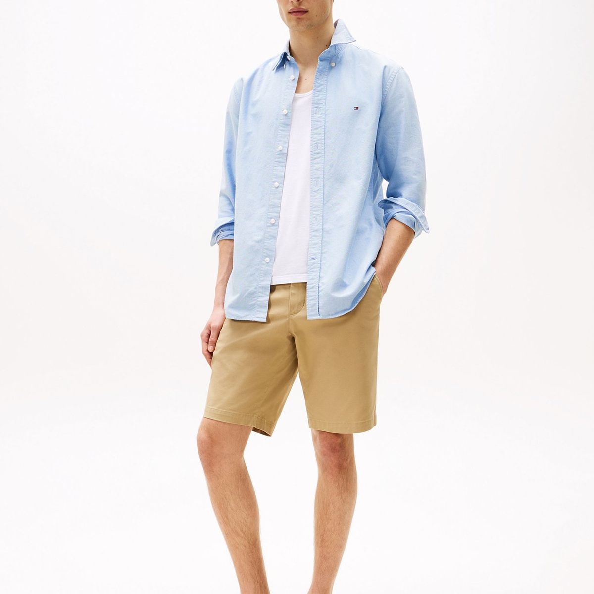 TOMMY HILFIGER - Camisa Oxford Heritage Regular Fit Celeste Tommy Hilfiger