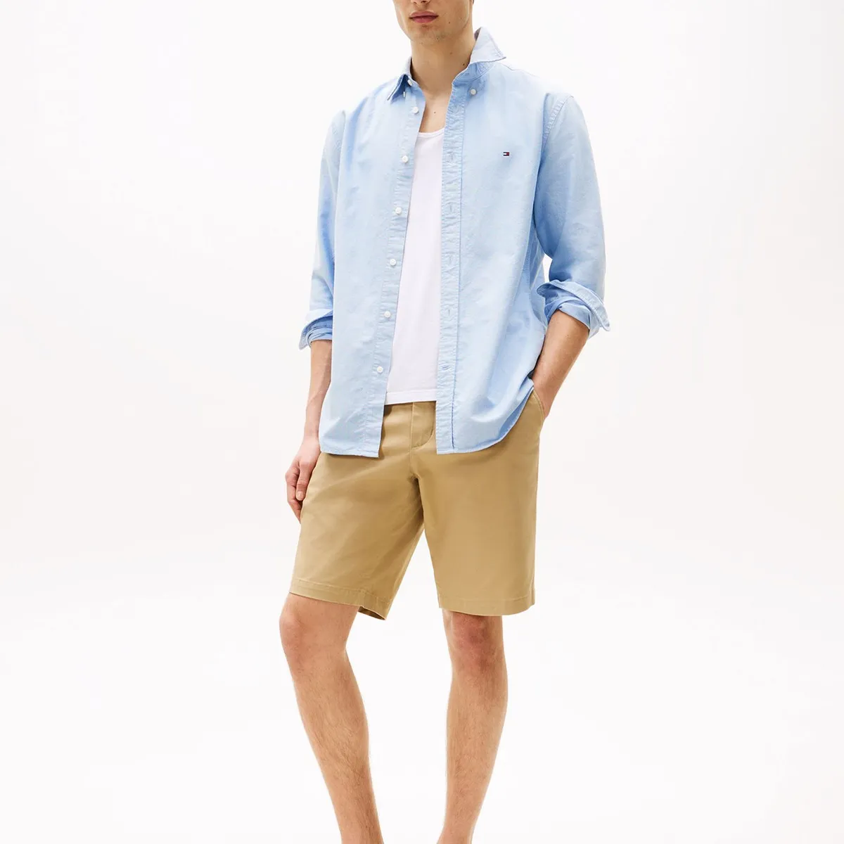 TOMMY HILFIGER - Camisa Oxford Heritage Regular Fit Celeste Tommy Hilfiger