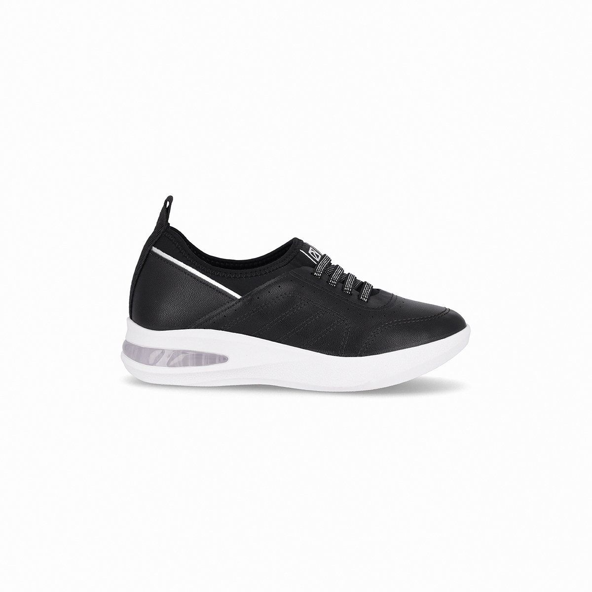 PICCADILLY - Zapatilla Urbana Mujer Negro/Elastico Soft Step Piccadilly