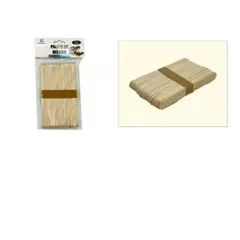GENERICO - Cucharita Paleta Madera Helados 100 Piezas