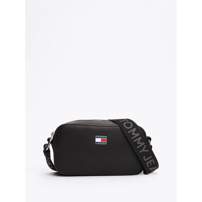 TOMMY HILFIGER - Bandolera Essential Con Logo Negro Tommy Jeans
