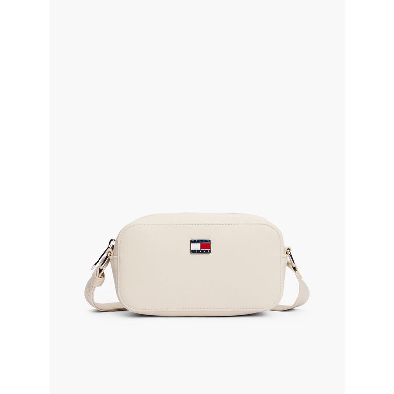 TOMMY HILFIGER - Bandolera Essential Con Logo Beige Tommy Jeans