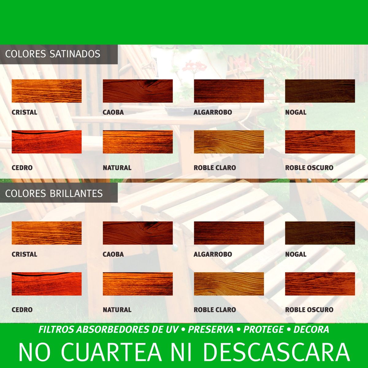 GENERICO - Pintura Protectora maderas Cristal Satinado PROBELL LASUR 4 Lts.