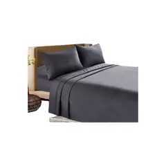 GENERICO - SABANAS 200 HILOS KING GRIS OSCURO