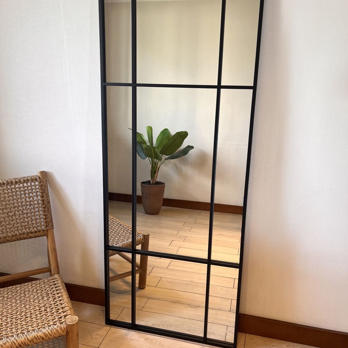 GENERICO - Espejo Metálico Tipo Ventana 70x170 cm Piso y Pared Zenit