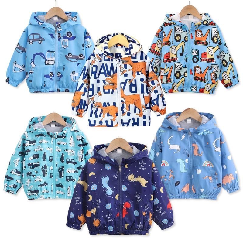 JUMP KIDS - Cortaviento Impermeable Chaqueta Estampado Niño Y Bebé Blue Surtidos.