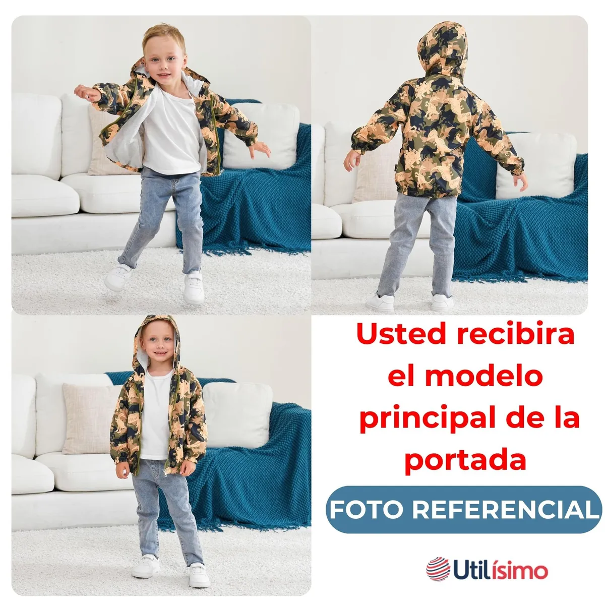 JUMP KIDS - Cortaviento Impermeable Chaqueta Estampado Niño Y Bebé Blue Surtidos
