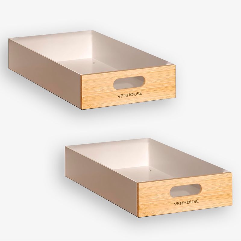 GENERICO - Pack 2 Organizadores Repisa Extraíble Para Cajones Despensa 28cm