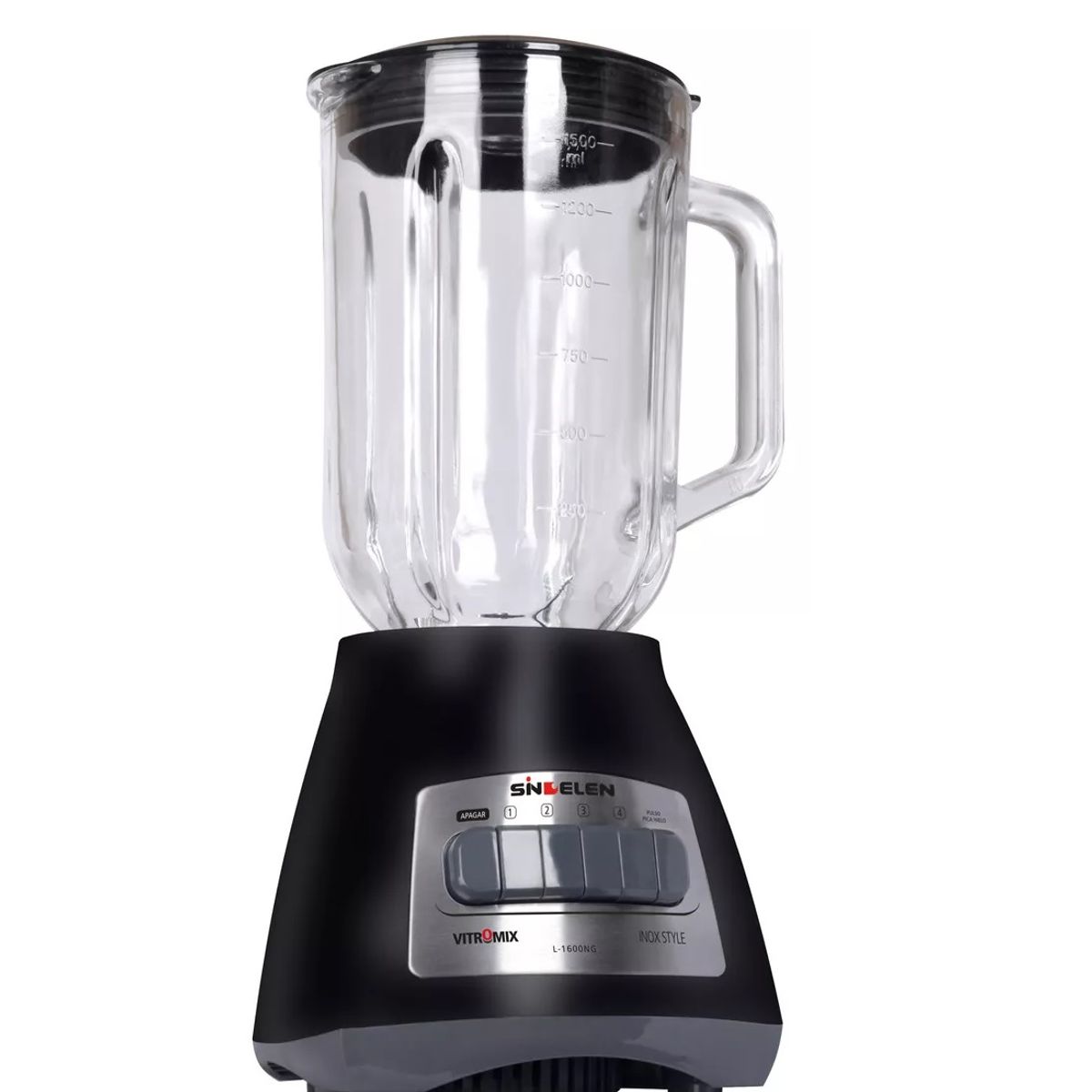 SINDELEN - Licuadora Jarra Vidrio Sindelen L-1600ng 15lts Color Negro