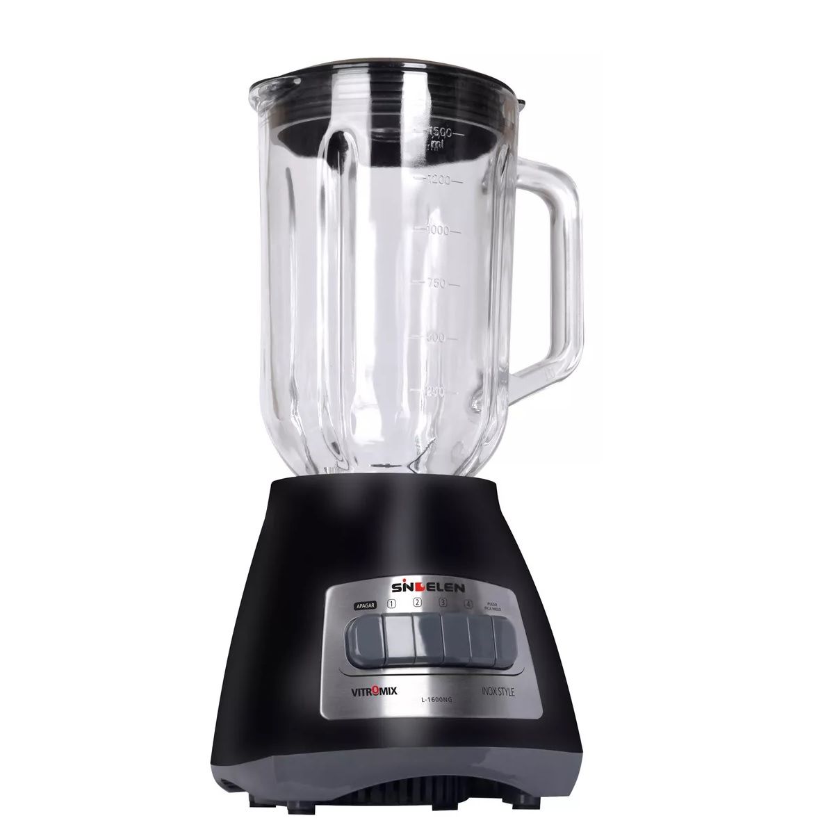 SINDELEN - Licuadora Jarra Vidrio Sindelen L-1600ng 15lts Color Negro
