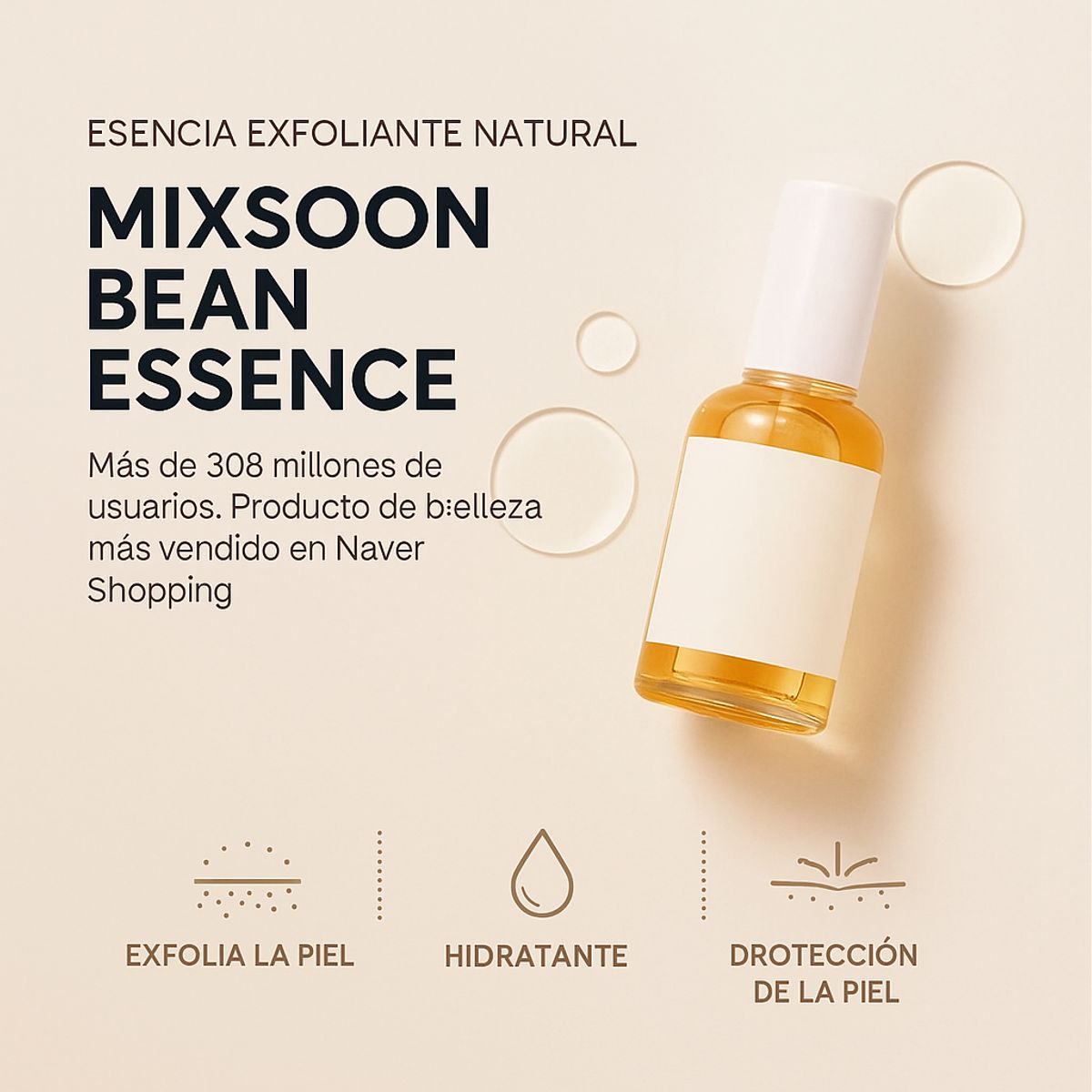 MIXSOON - Serum exfoliante suave con soja Bean Essence - 50ml