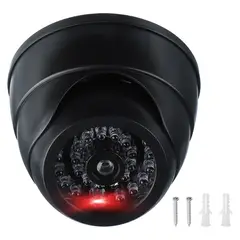 GENERICO - Cámara Tipo Domo Falsa Luz Led Simuladora De Vigilancia