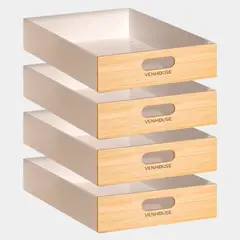 GENERICO - Pack 4 Organizadores Repisa Extraíble Para Cajones Despensa 35cm