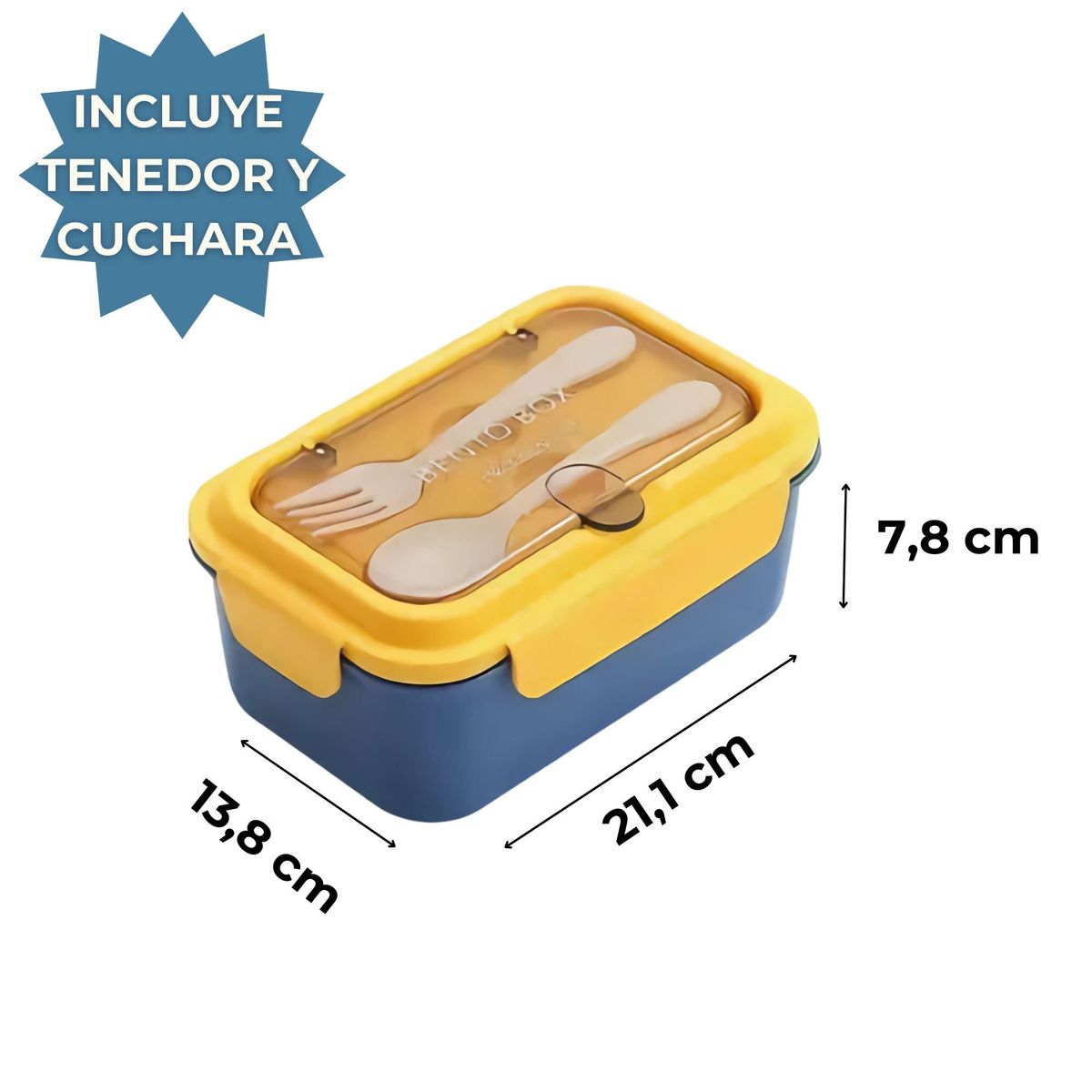 LINE - Fiambrera Contenedor Térmico 828Ml Táper Hermético Cubiertos Yellow