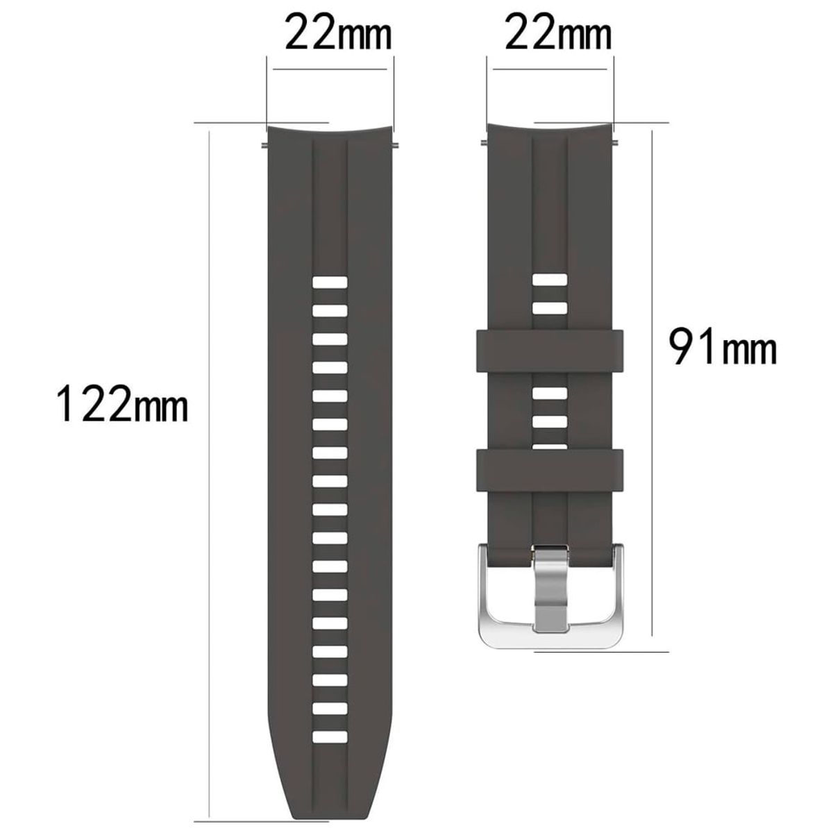 GENERICO - Correa Silicona Para Huawei Watch Gt2 Gt3 Xiaomi Mi Watch Naranjo