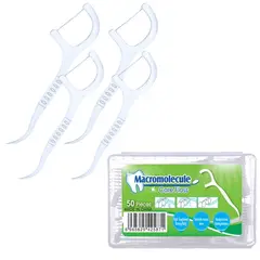 GENERICO - Palillo Hilo Seda Dental Flosser Limpieza Interdental 50 Pcs