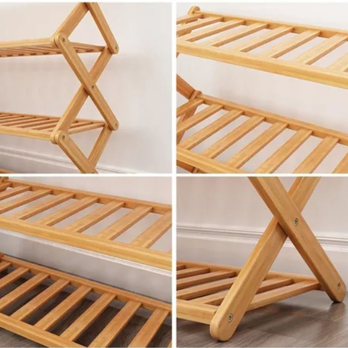 GENERICO - Zapatero Armable De Madera 3 Pisos 60cmx40cm