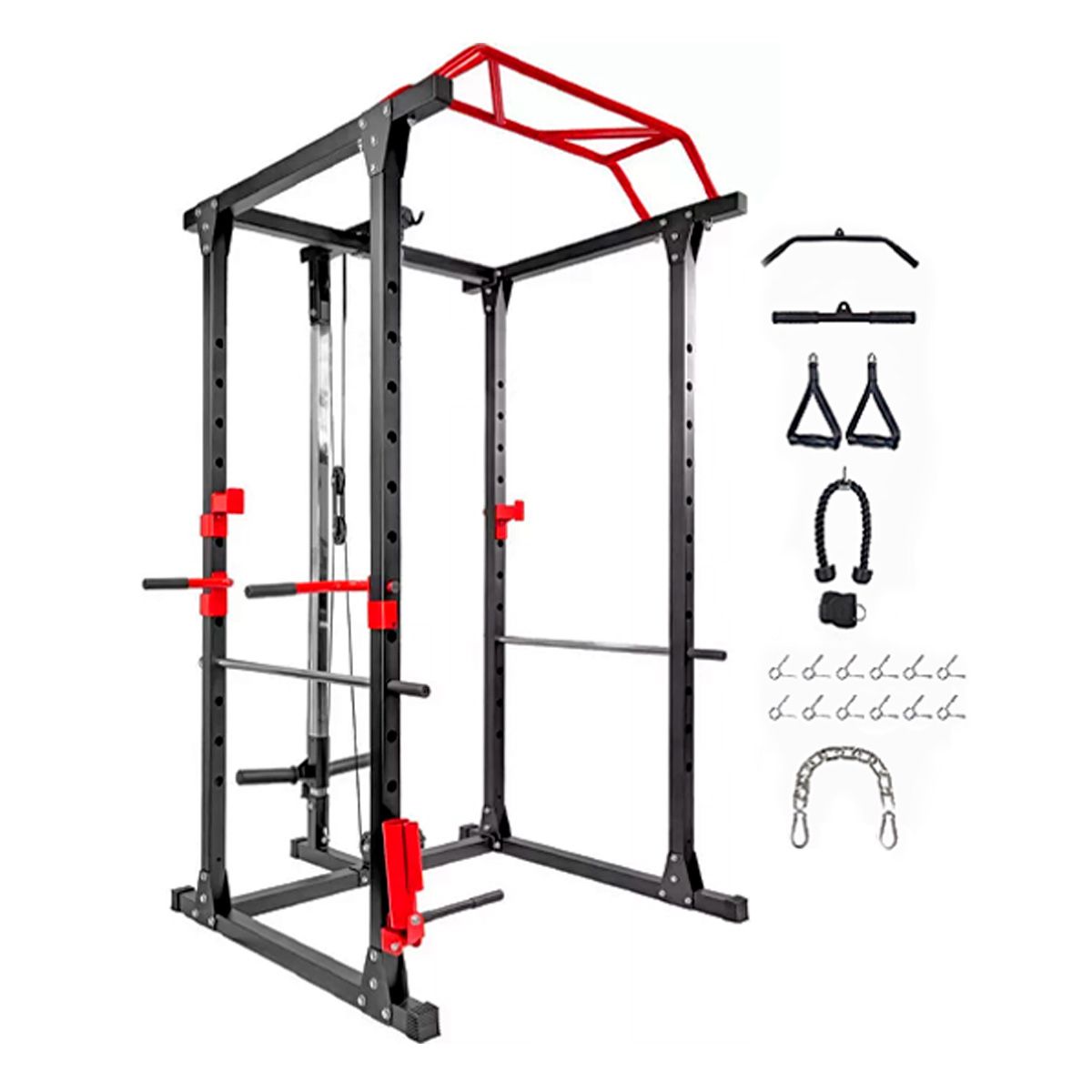 SDFIT - Jaula Gym Smith Multifuncional - Polea Con Accesorios Sr2425
