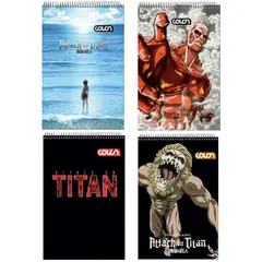 COLON - 4 Croqueras Attack Of Titan, Colón, Tapa Dura, 80 Hojas