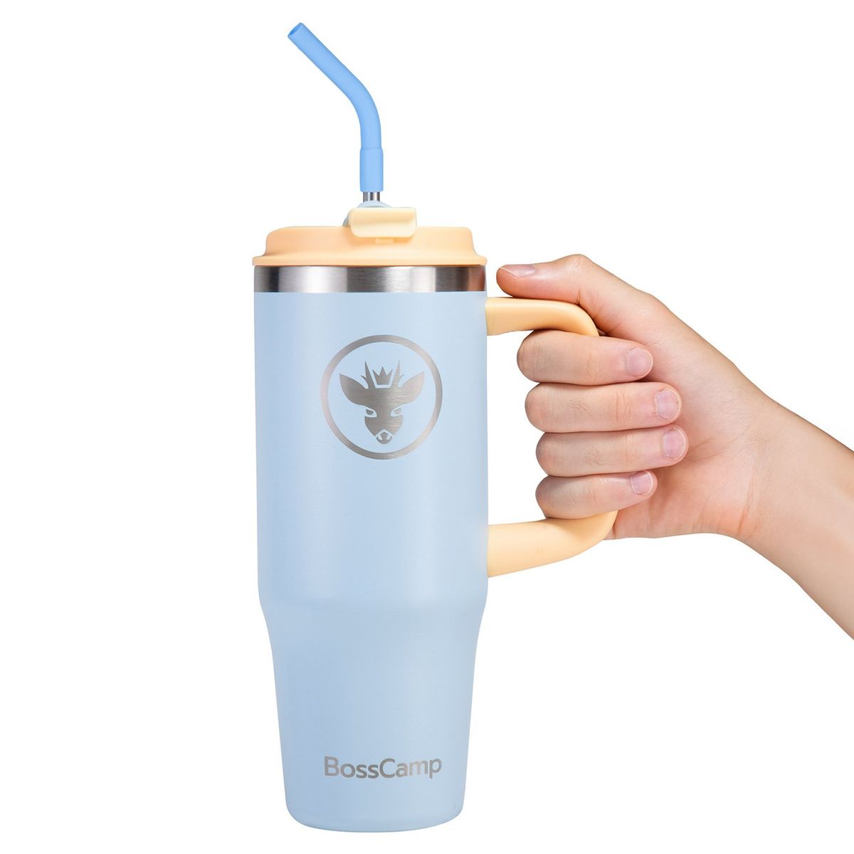 BOSSCAMP - Vaso Térmico Mug Termo BossCamp 1000ml Tapa 2 en 1 Cielo