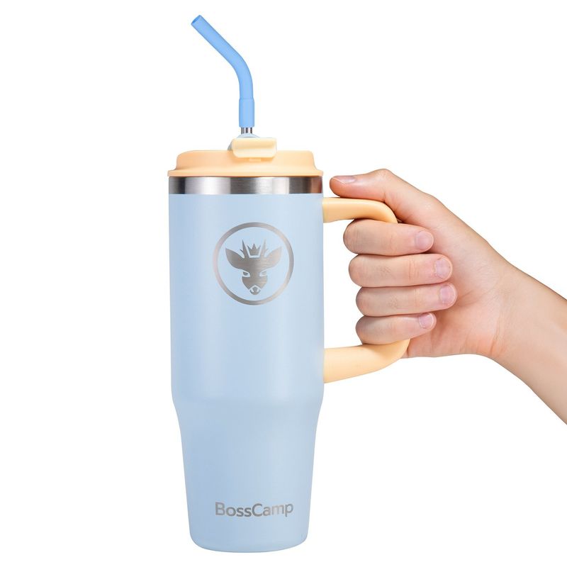 BOSSCAMP - Vaso Térmico Mug Termo BossCamp 1000ml Tapa 2 en 1 Cielo
