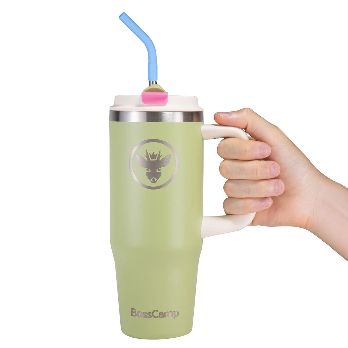 BOSSCAMP - Vaso Térmico Mug Termo BossCamp 1000ml Tapa 2 en 1 Verde