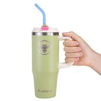 Vaso Térmico Mug Termo 1000ml Tapa 2 en 1 Verde