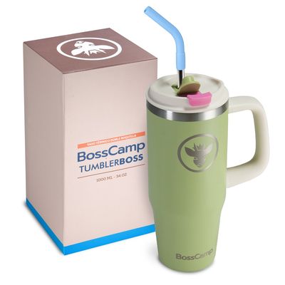 Imagen 2 del producto Vaso Térmico Mug Termo 1000ml Tapa 2 en 1 Verde