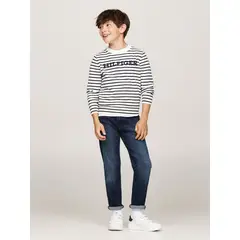 TOMMY HILFIGER - Jeans De Corte Skater Con Logo Azul