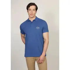 TOMMY HILFIGER - Polo Ic Stack Con Logo Regular Fit Azul