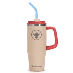 BOSSCAMP - Vaso Térmico Mug Termo 1000ml Tapa 2 en 1 Arena