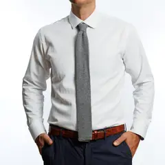 VANDINE - Camisa Etiqueta Roja Blanca Texturada Espiga I25-10 - Blanco