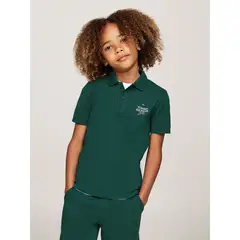 TOMMY HILFIGER - Polo Con Logo Regular Fit Verde