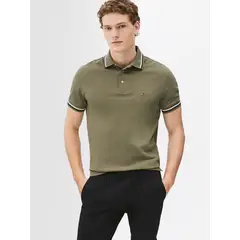 TOMMY HILFIGER - Polo Con Ribetes Tipped Slim Fit Verde