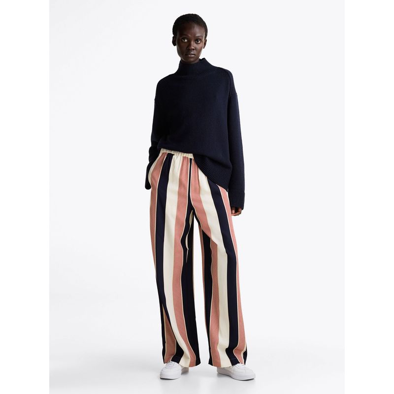 TOMMY HILFIGER - Pantalón Global Stripe De Corte Amplio Multicolor Tommy Hilfiger