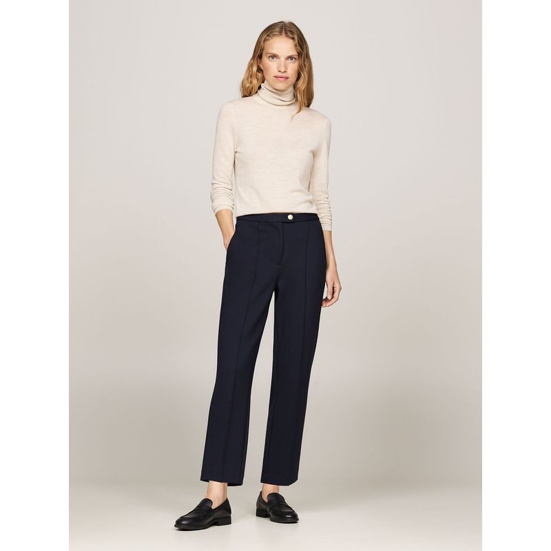 TOMMY HILFIGER - Pantalón De Corte Slim Con Raya Marcada Azul Tommy Hilfiger