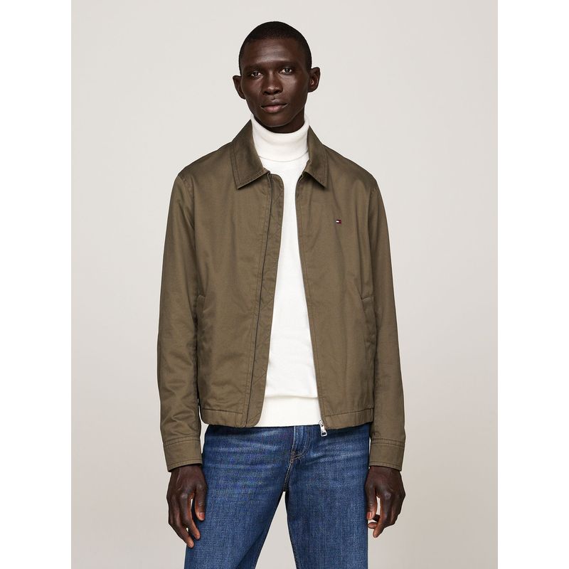 TOMMY HILFIGER - Chaqueta Cotton Ivy Con Cierre Verde Tommy Hilfiger