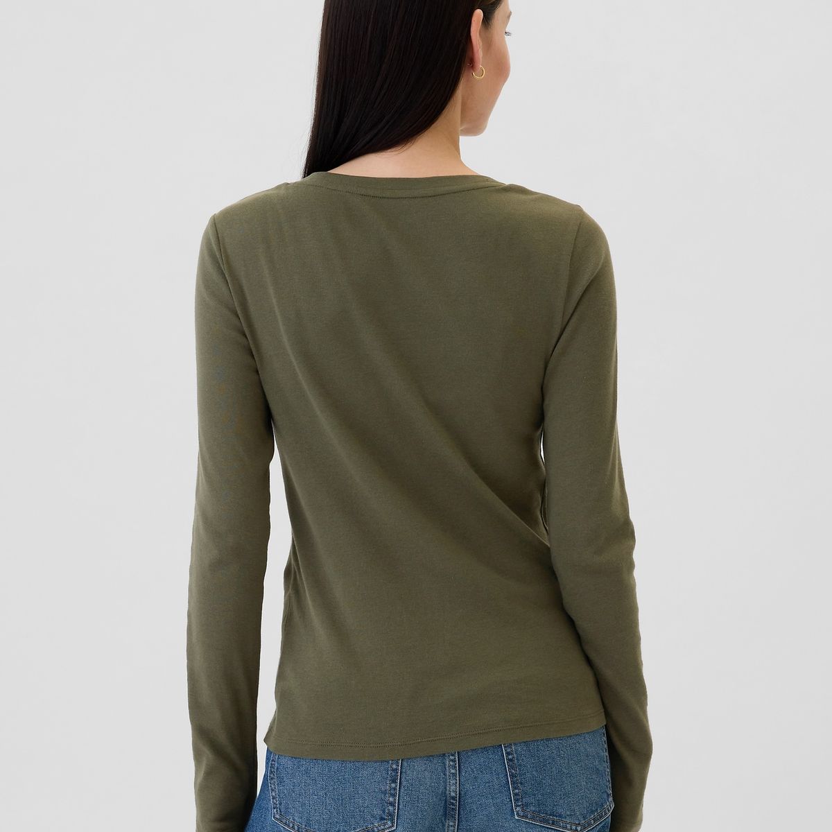 GAP - Polera Mujer Crew Verde