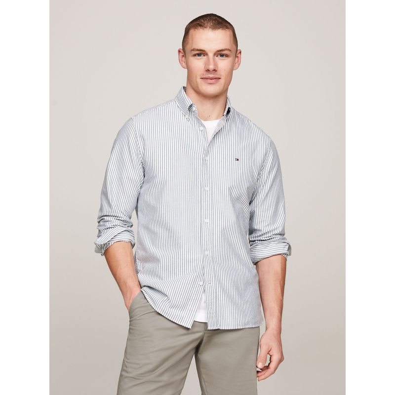TOMMY HILFIGER - Camisa Heritage De Rayas Regular Fit Blanco Tommy Hilfiger