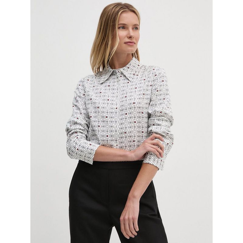 TOMMY HILFIGER - Camisa Fluid De Viscosa A Rayas Multicolor Tommy Hilfiger