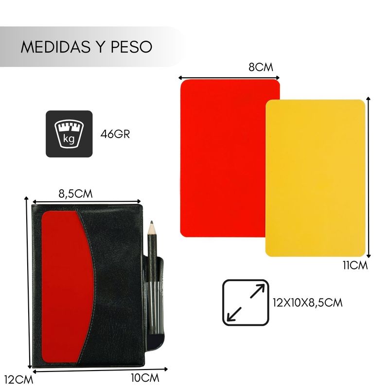 GENERICO - Set De Tarjetas Roja Amarilla Para Árbitro Futbol