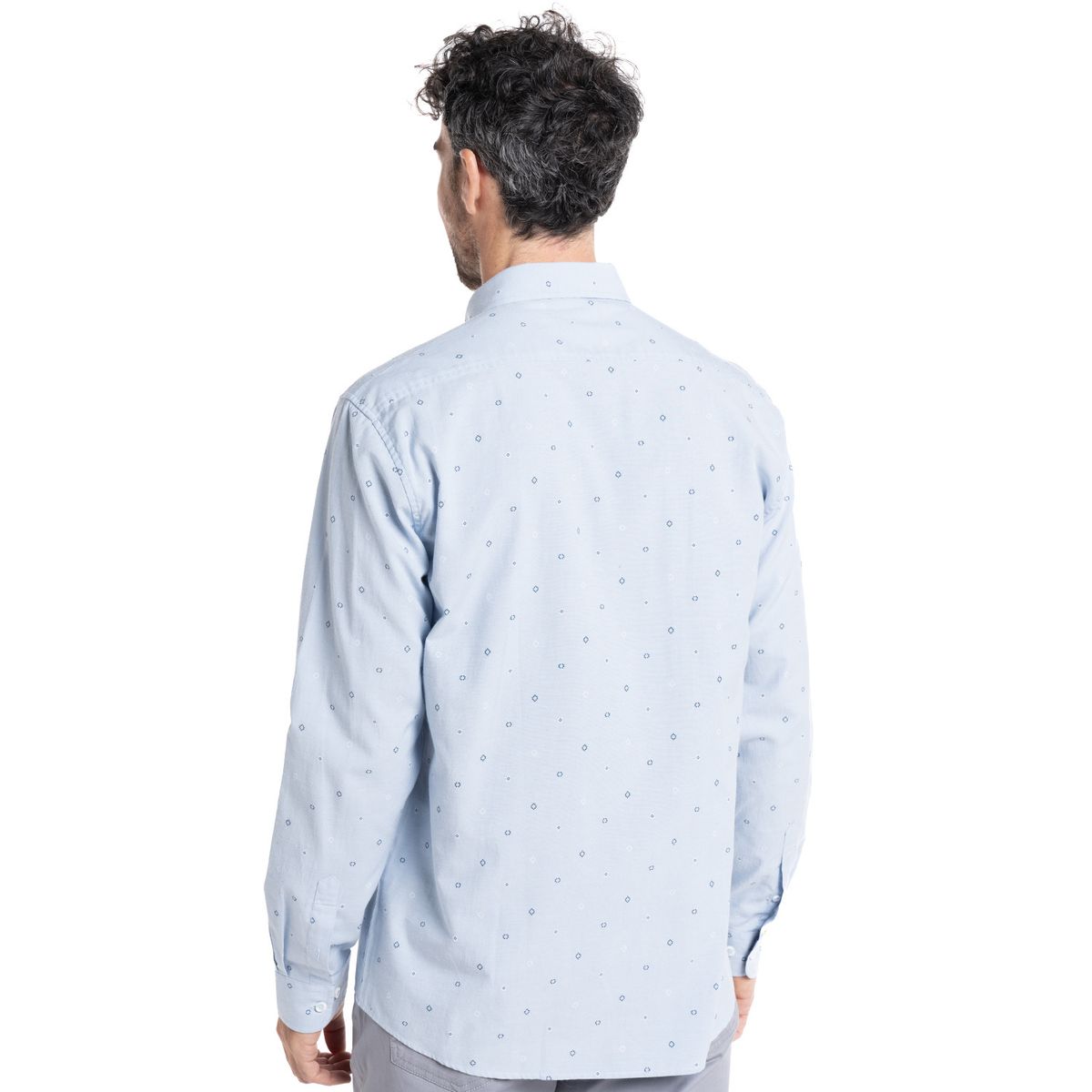 TRUVAL - CAMISA OXFORD ESTAMPADA TRUVAL