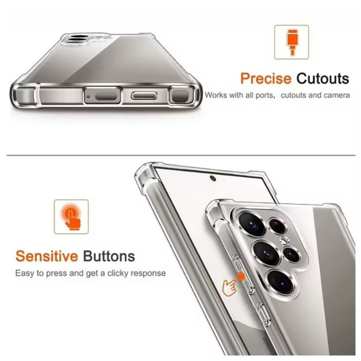 GENERICO - Carcasa Para Samsung S25 Transparente Antigolpes Reforzada