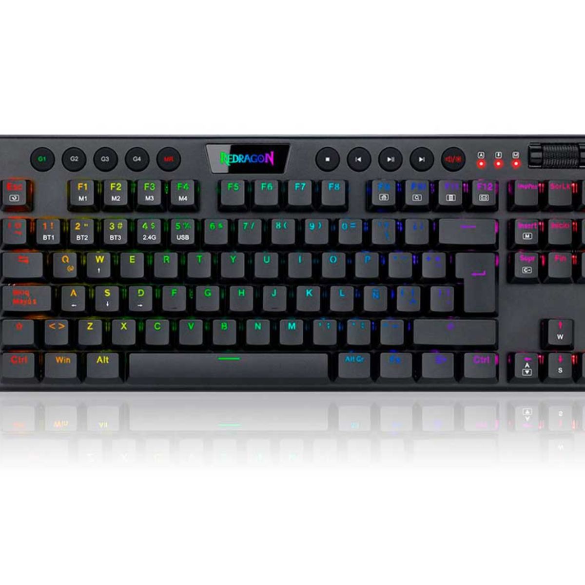 REDRAGON - Teclado Gamer - Redragon Horus TKL - K622-RGB - Switch Red - Español
