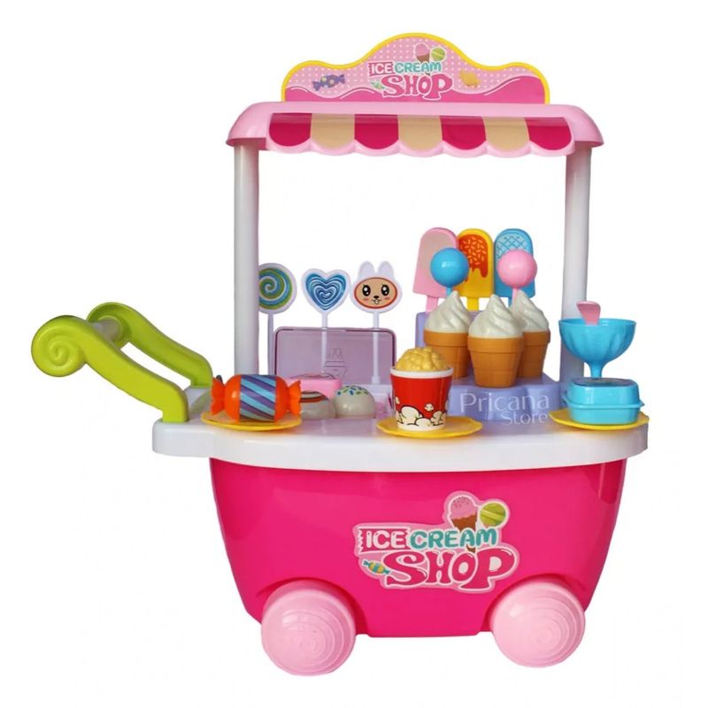 GENERICO - Maleta De Juguete Carrito De Helados Heladeria Sonido Luces