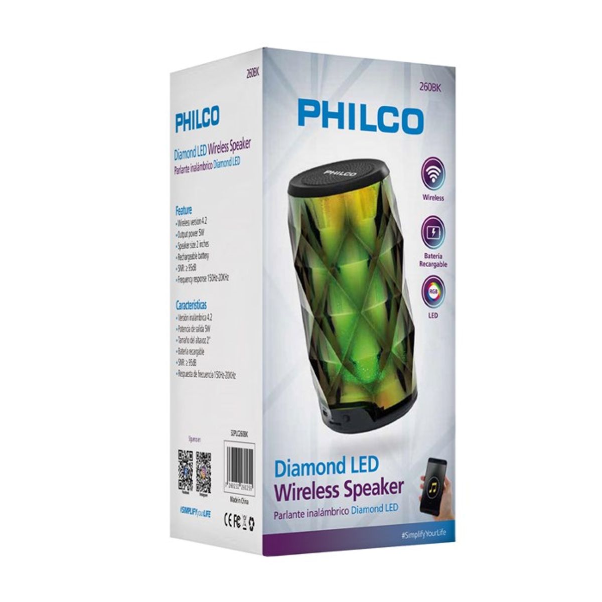 PHILCO - Parlante Portátil Philco Diamond 260BK